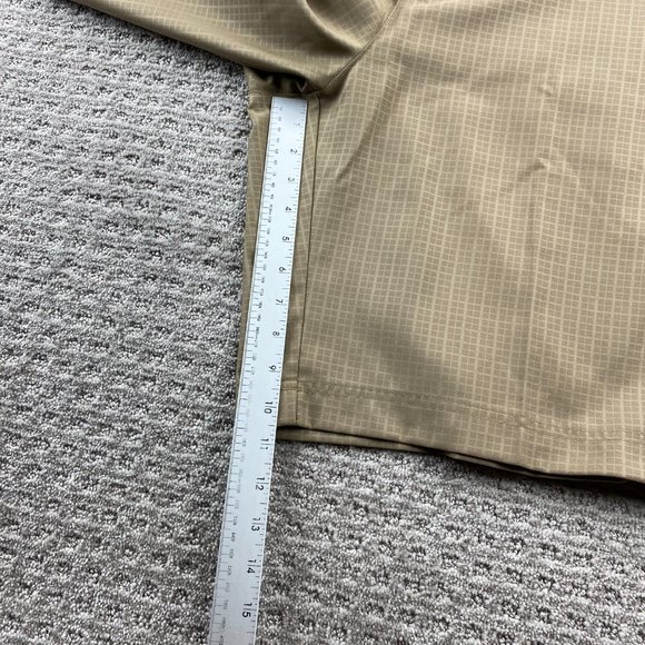 Adidas CLIMALITE Shorts Men 38 Brown Checkered Chino Short Pants Polyester Sport - Picture 13 of 15